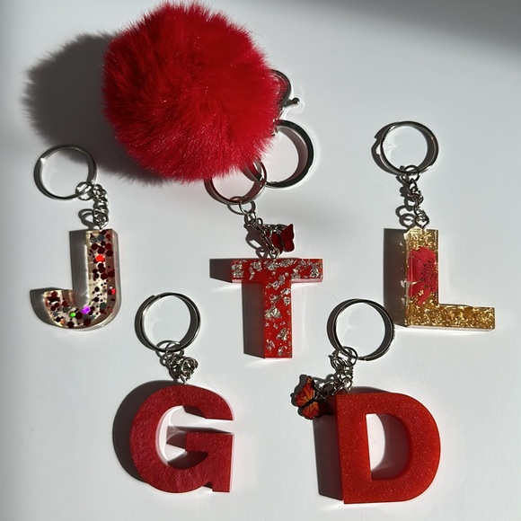 Red Letter Keychain - Picture 2 of 4